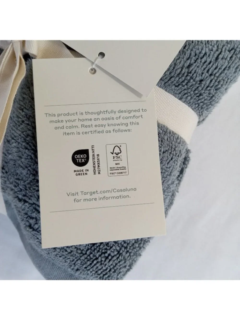 Casaluna Cotton Modal Washcloths Set of 4 - 13x13 Mineral Gray OEKO-TEX New
